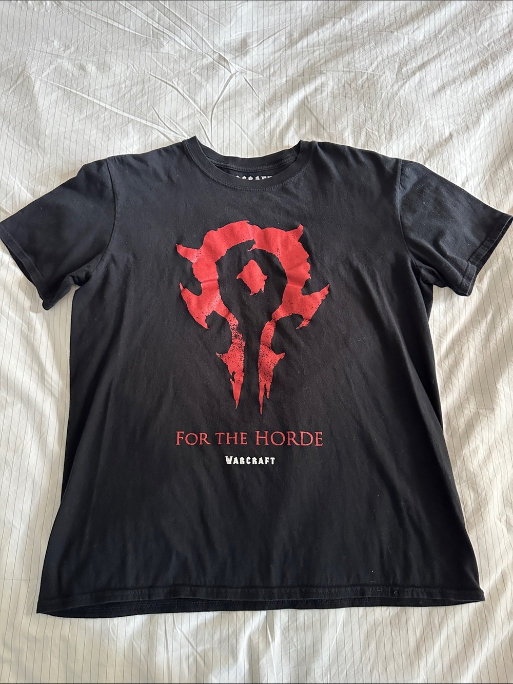 Blizzard World of Warcraft Black Tee with Red Horde Emblem